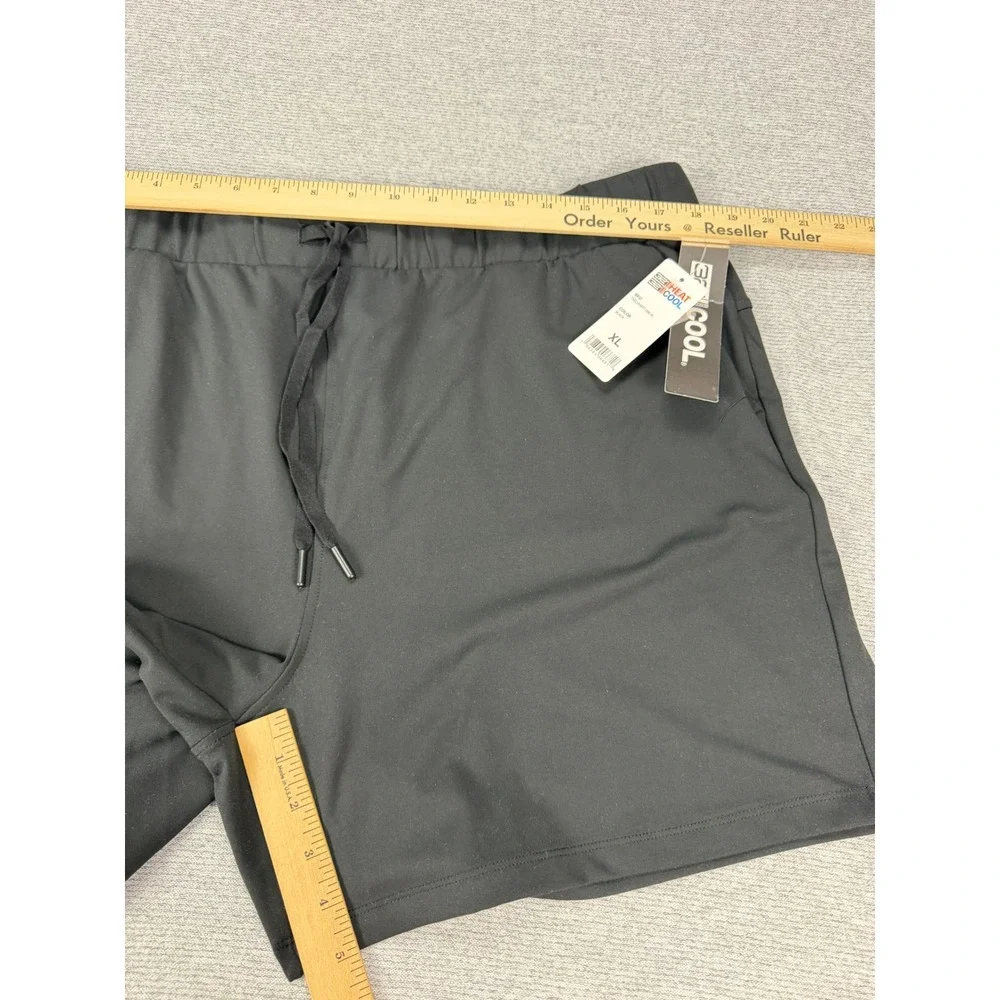 32 Degrees Cool Mens Black Performance Athletic Shorts XL T5SLHI06RT-006-XL NWT